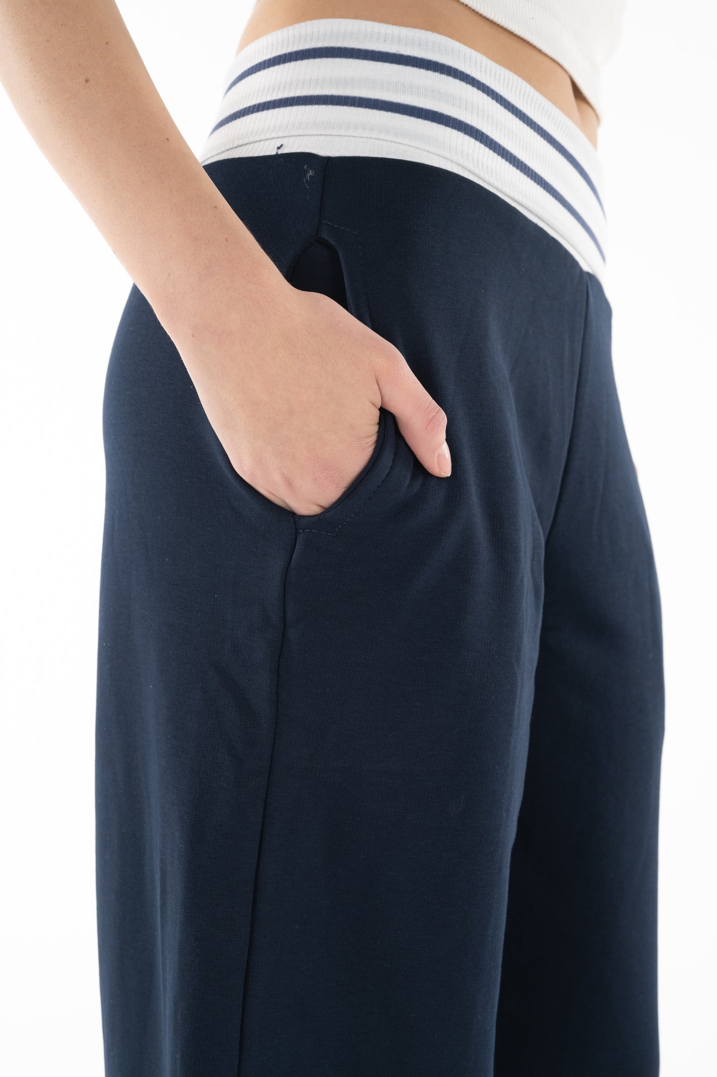 Navy Waist Sweatpants