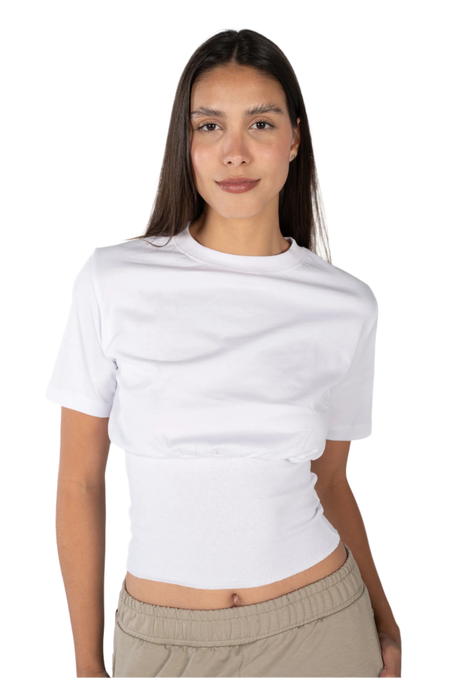 White Corset Tee