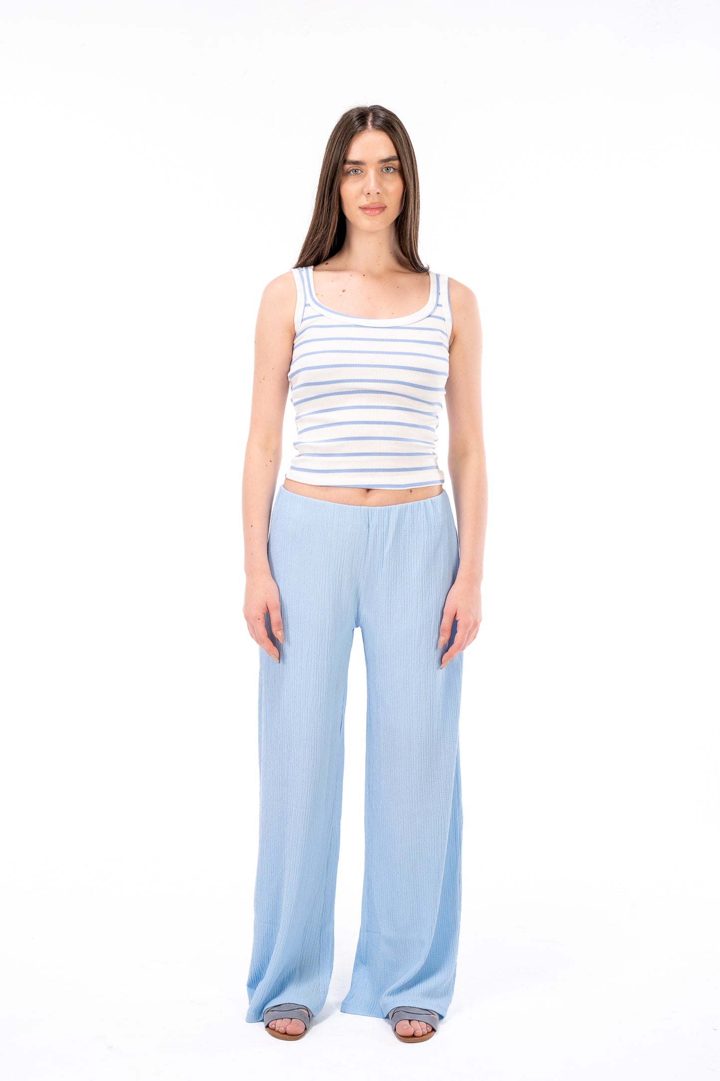 Striped Blue Tank Top