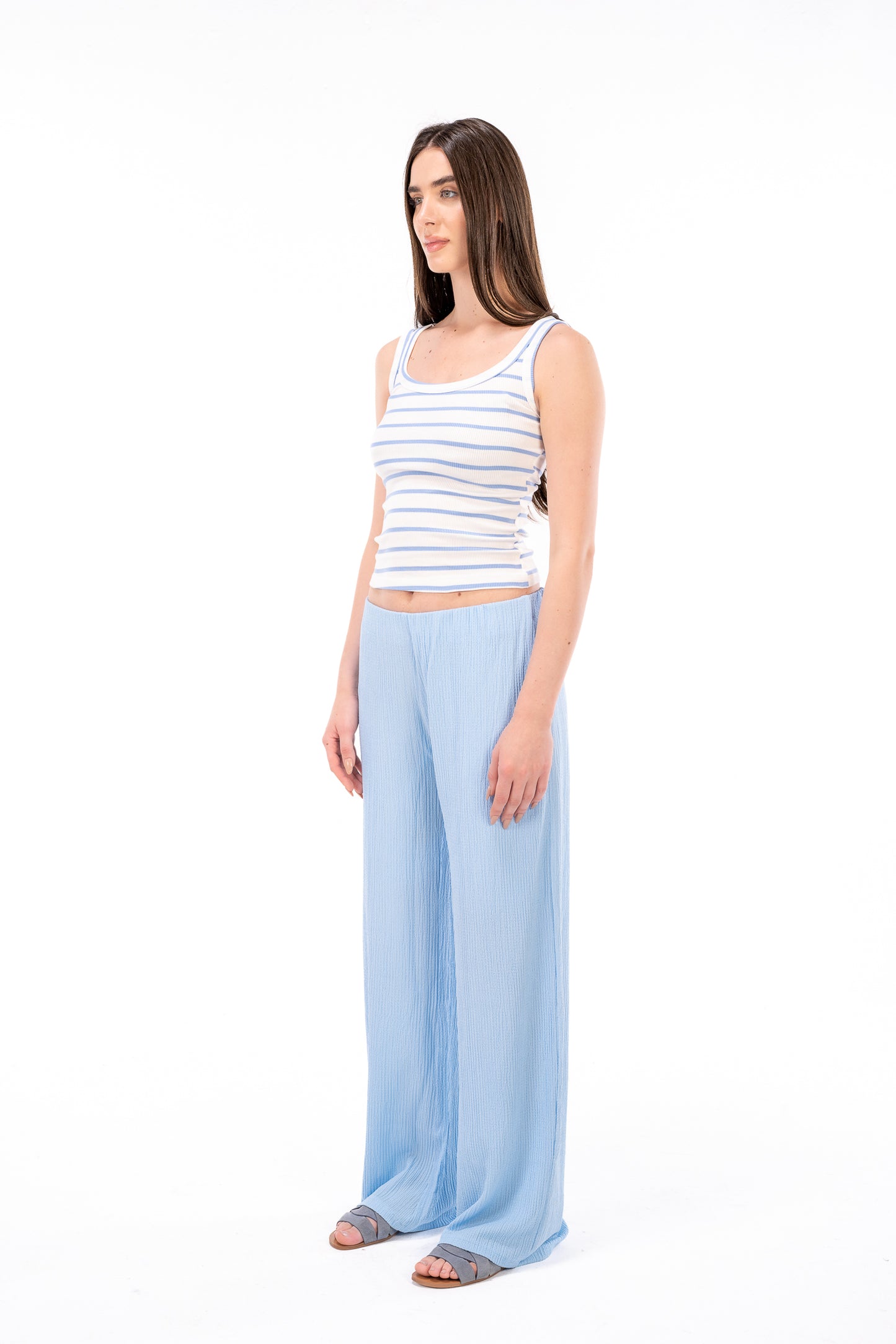 Striped Blue Tank Top