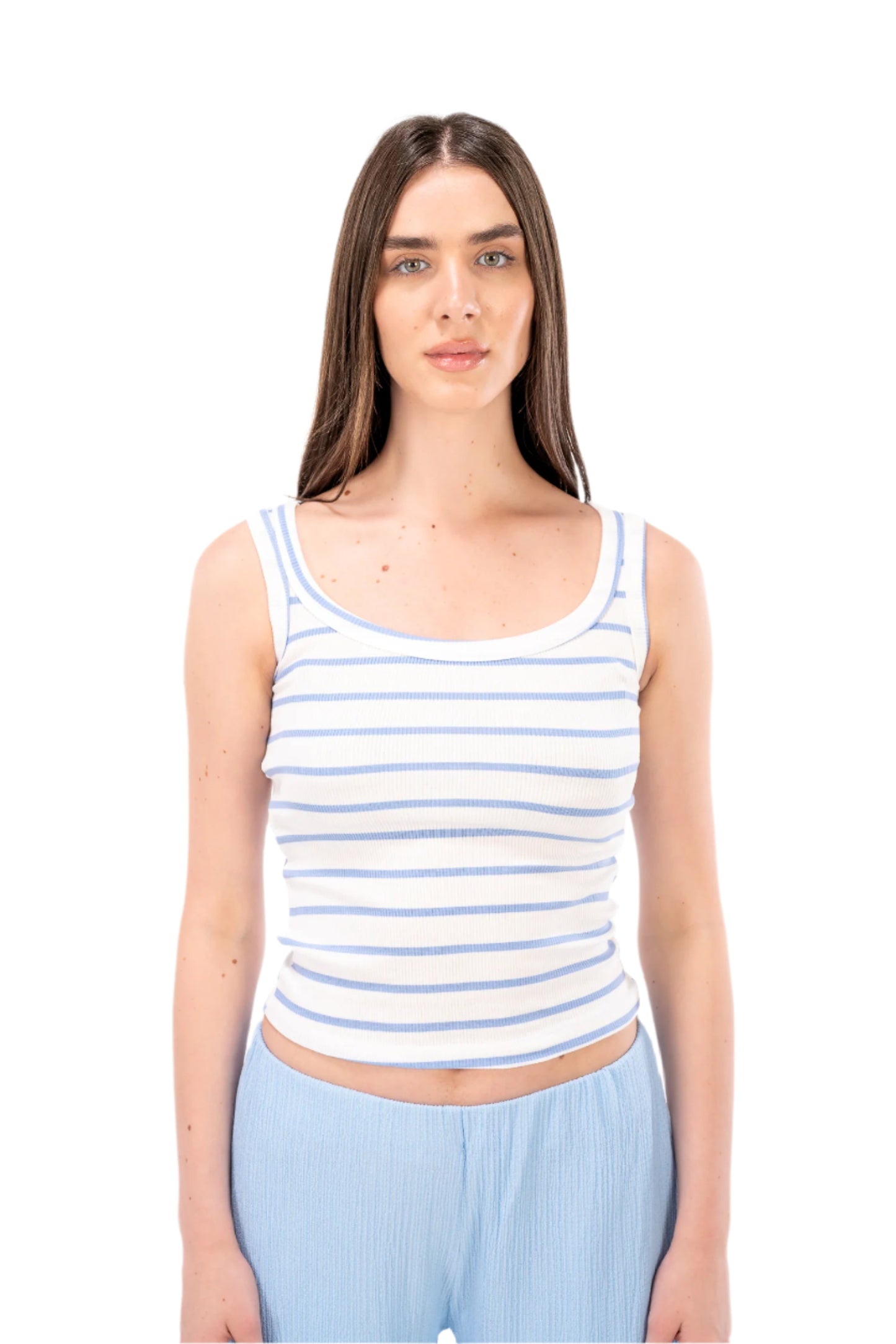 Striped Blue Tank Top