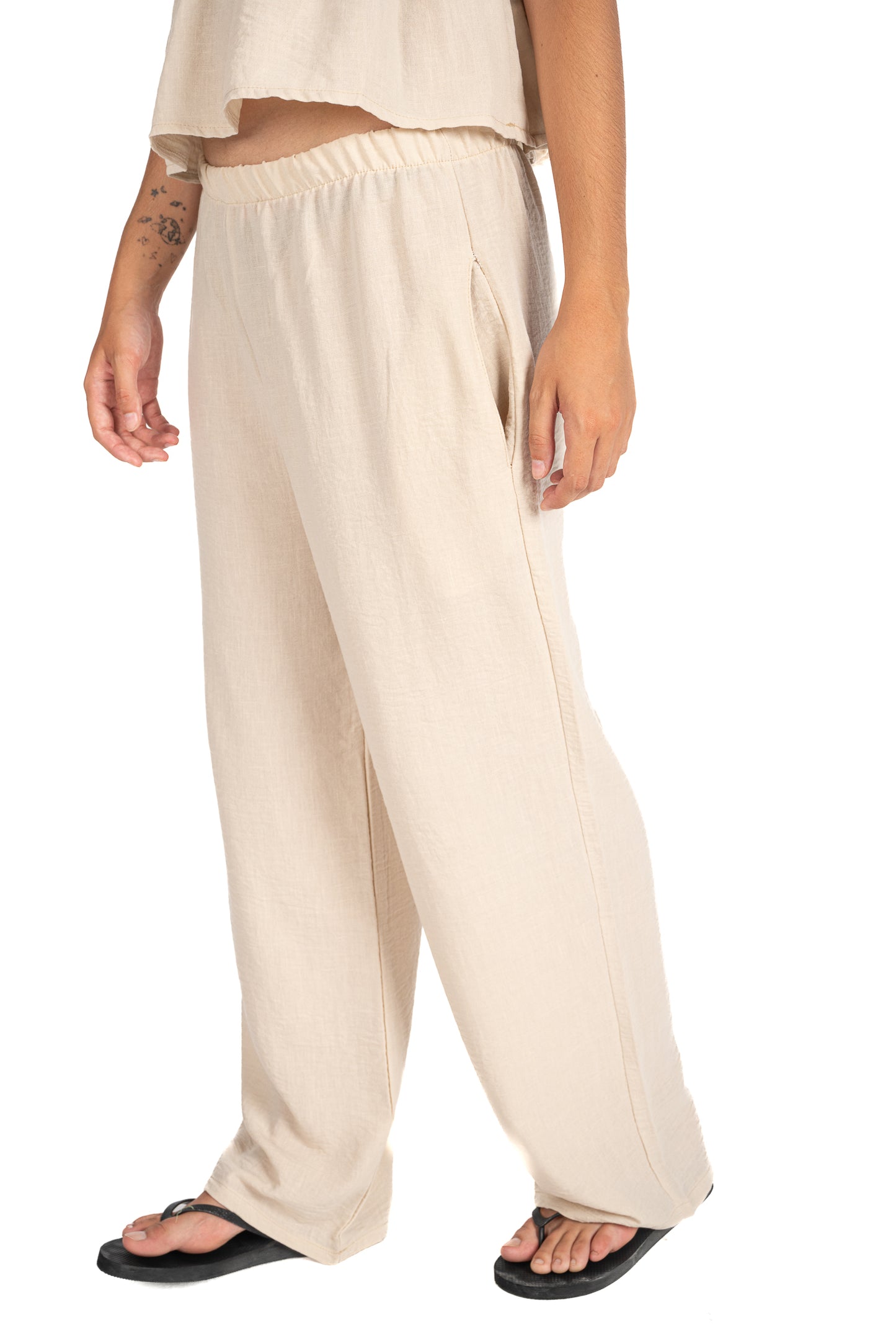 Beige dreamy linen set