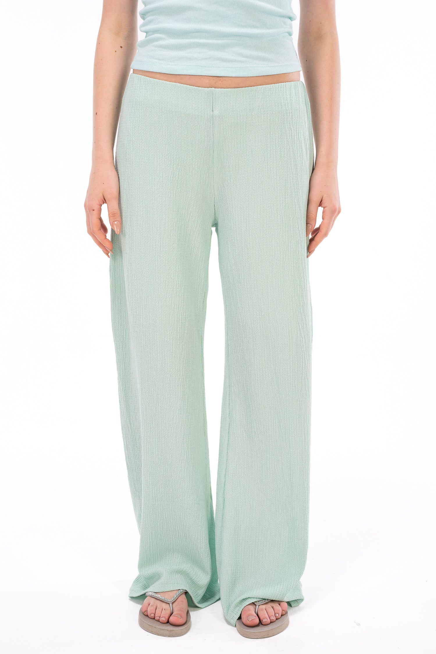 Scrunchy Mint Pants - Main Image