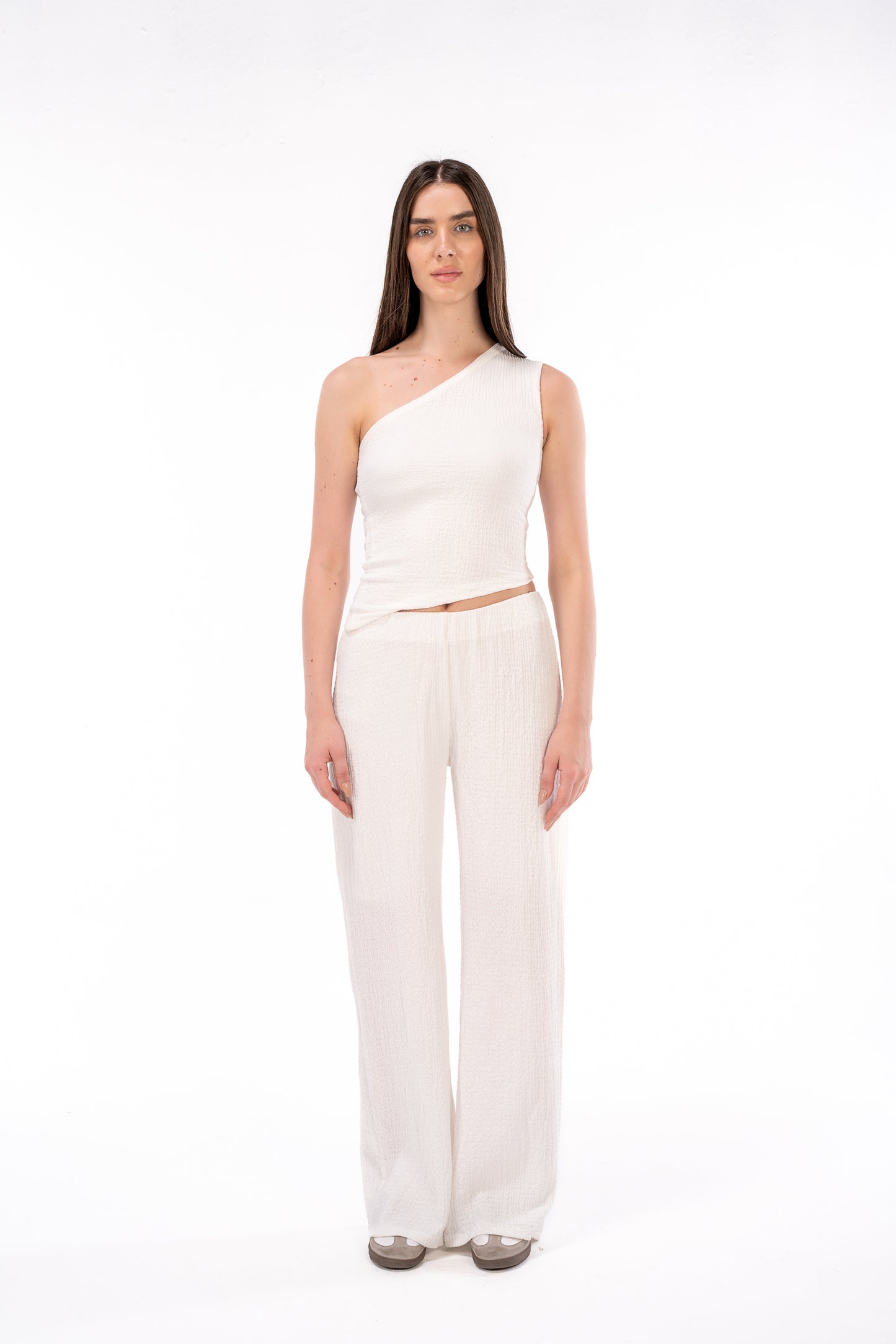 Scrunchy White Pants