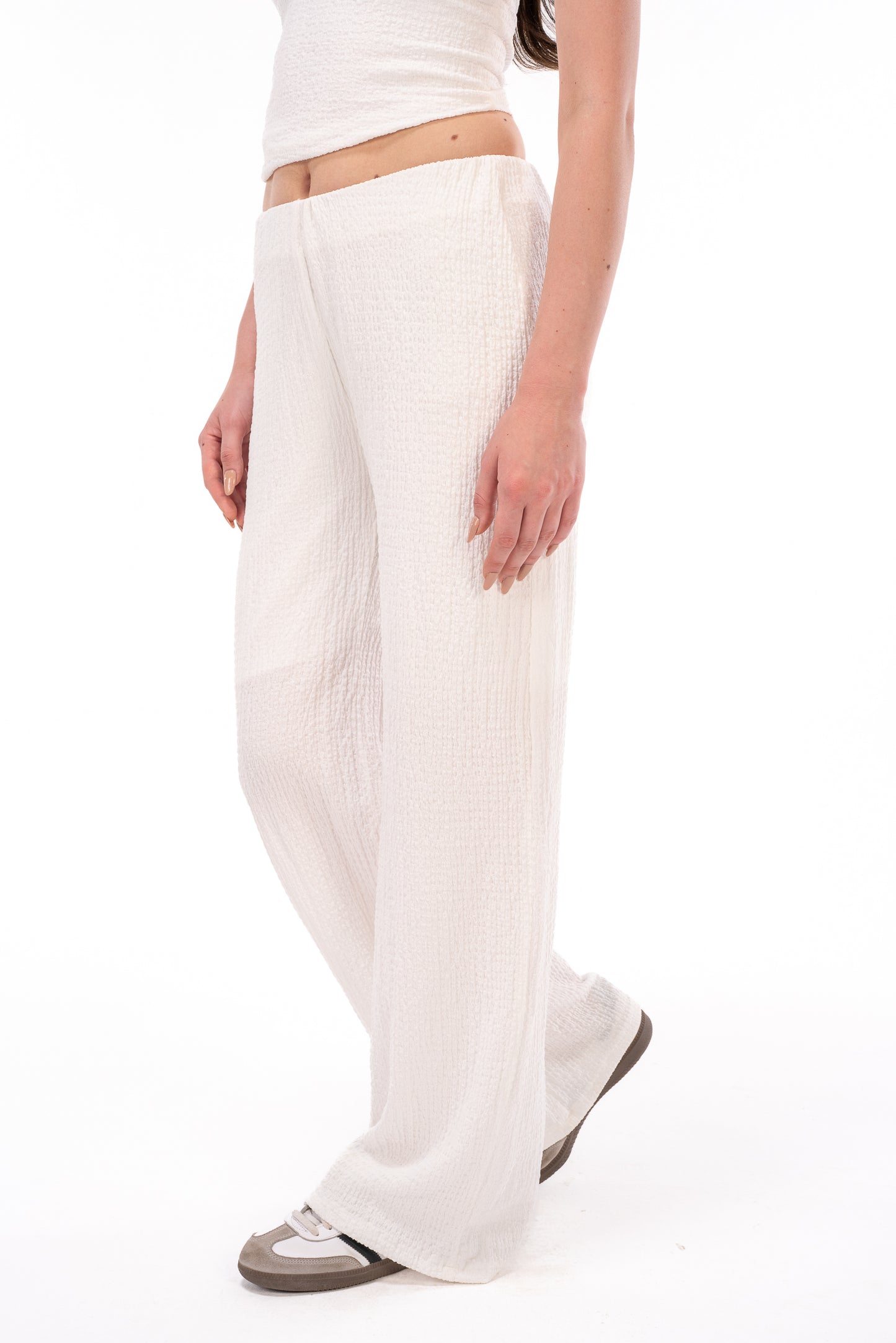 Scrunchy White Pants