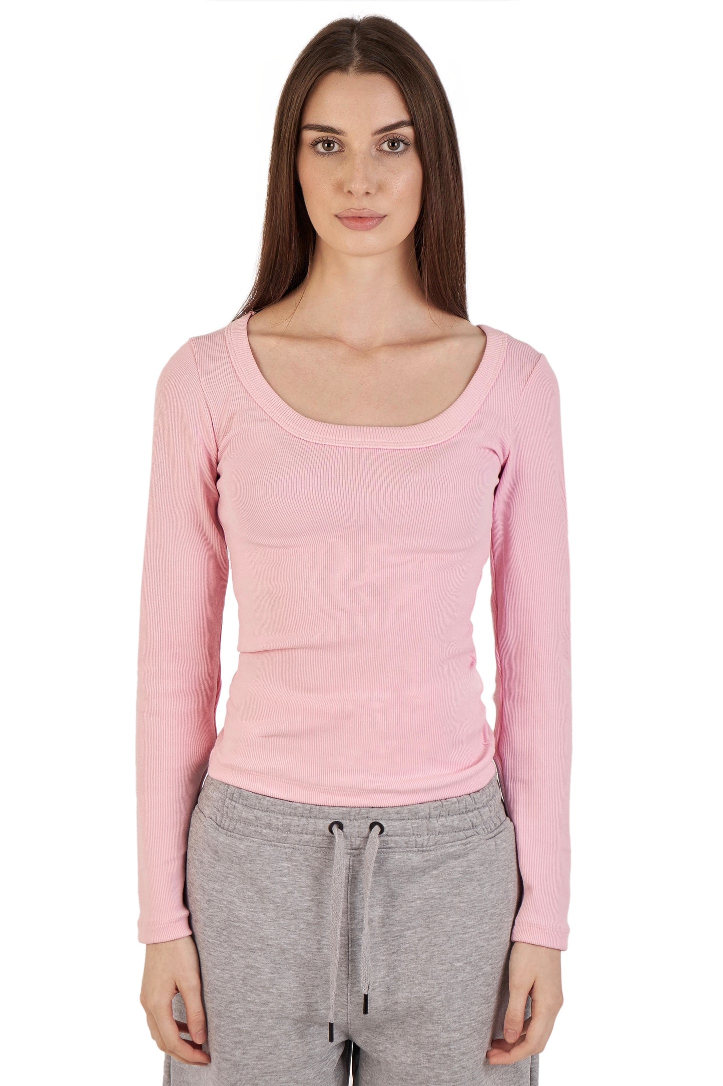 Pink Ribbed Top