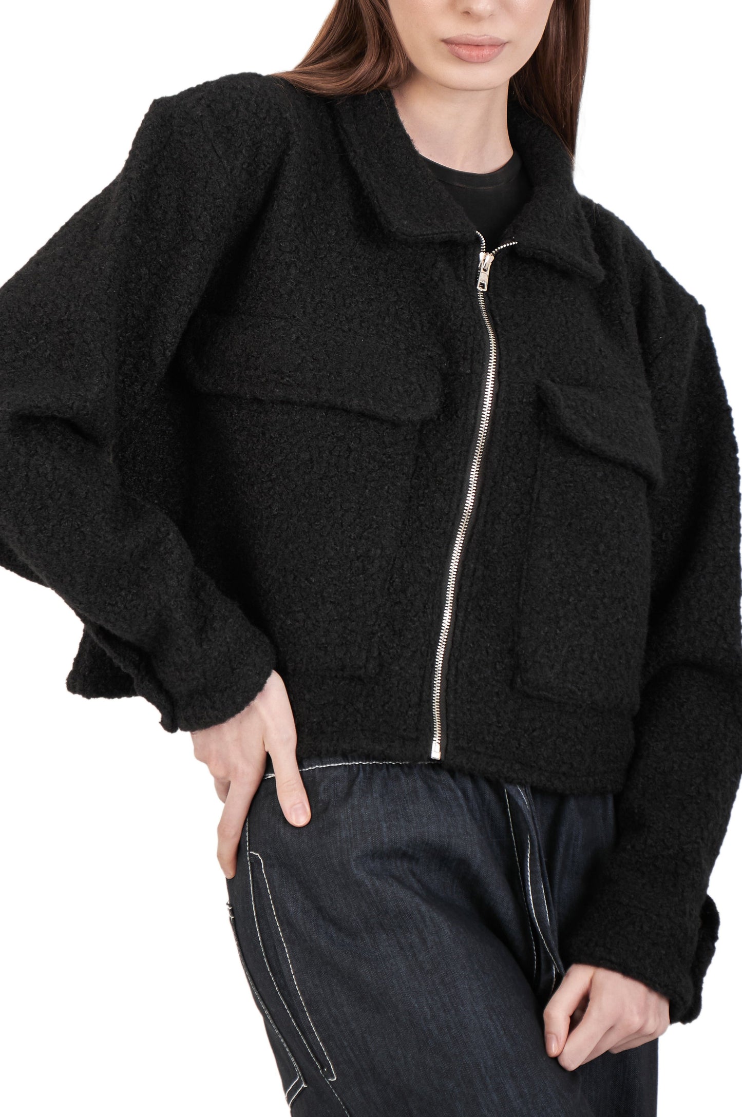 Bouclé Black Jacket