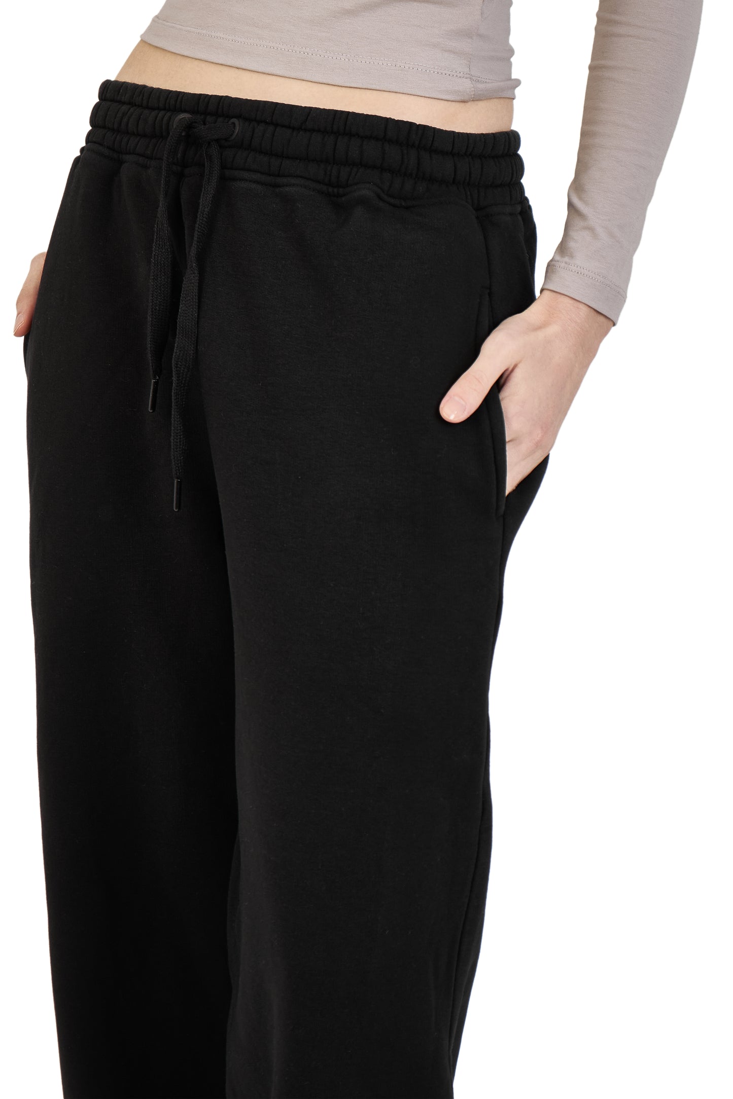 Black Wide Leg Joggers