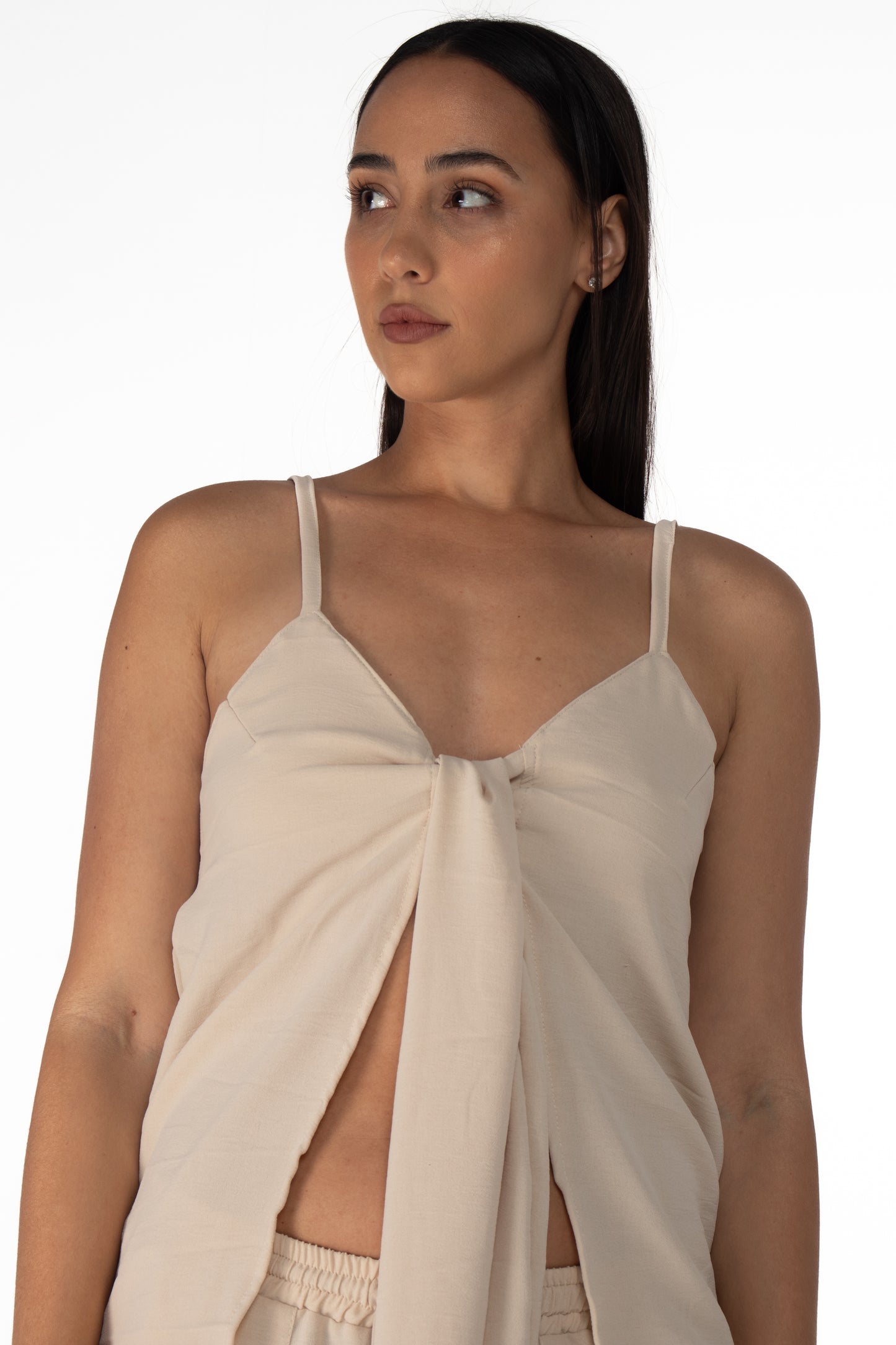 Beige Tie top