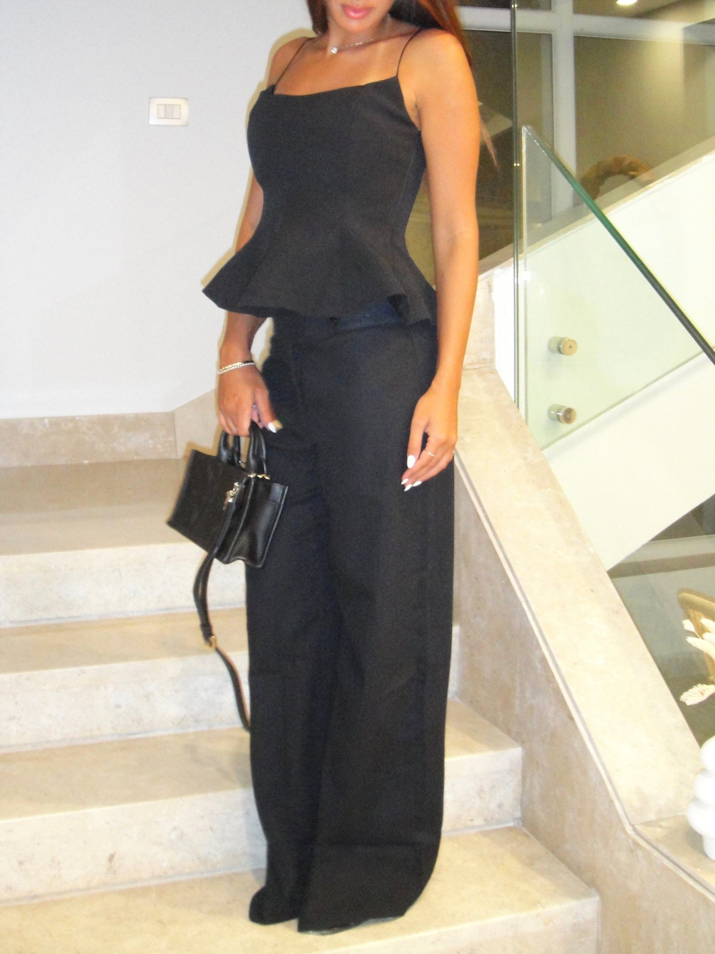 Black Breezy linen pants