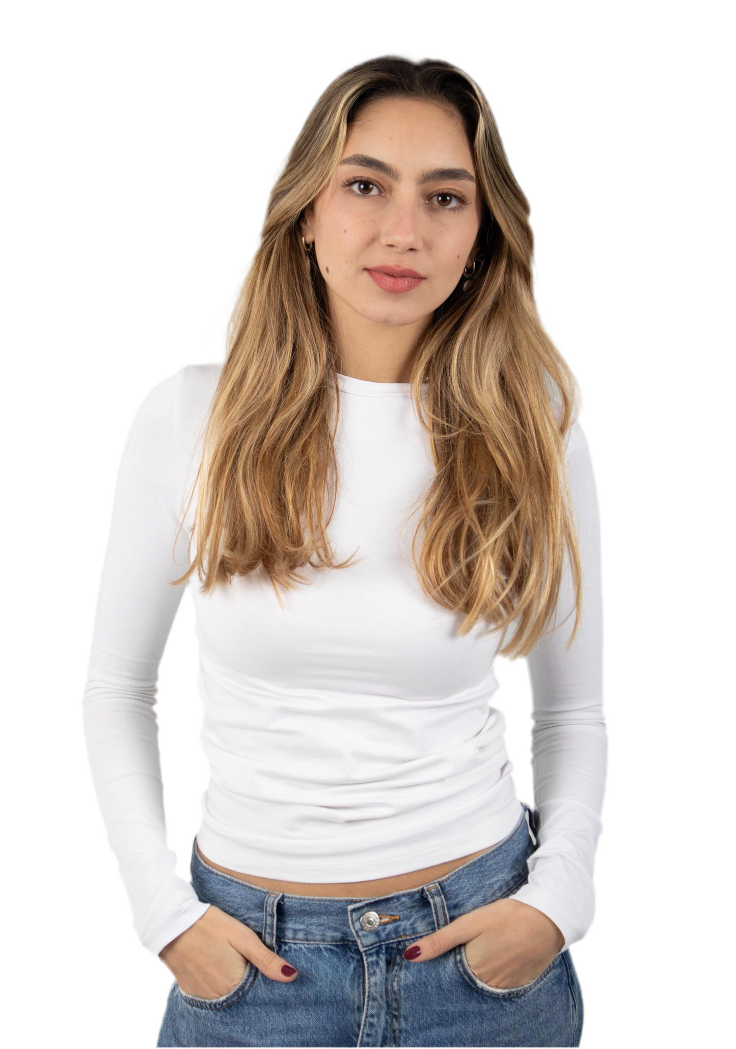White Basic long sleeve