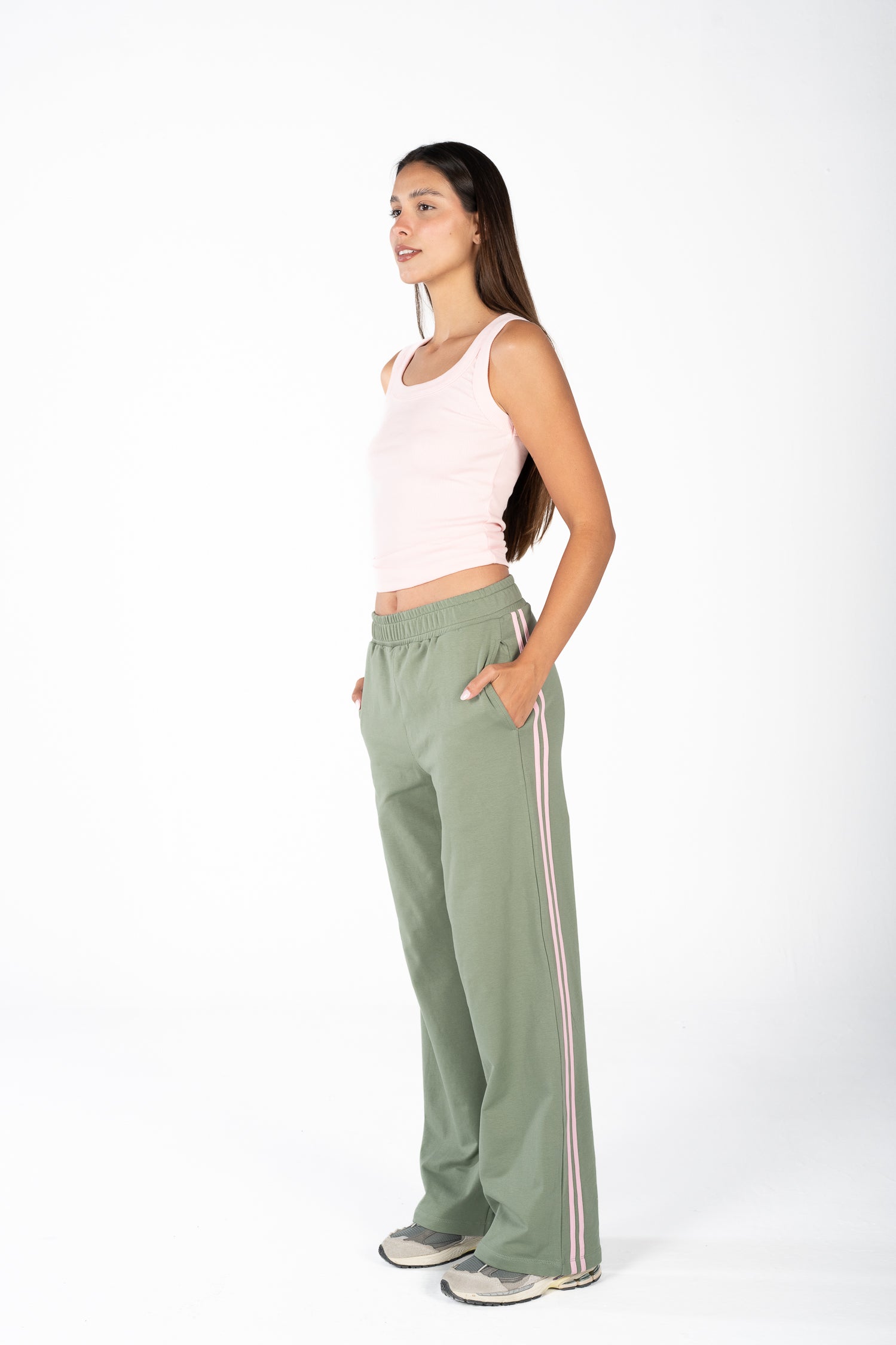 Olive Track Pants