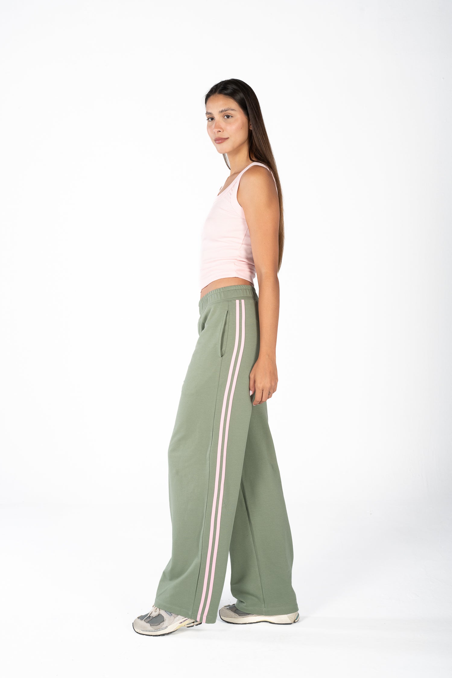 Olive Track Pants