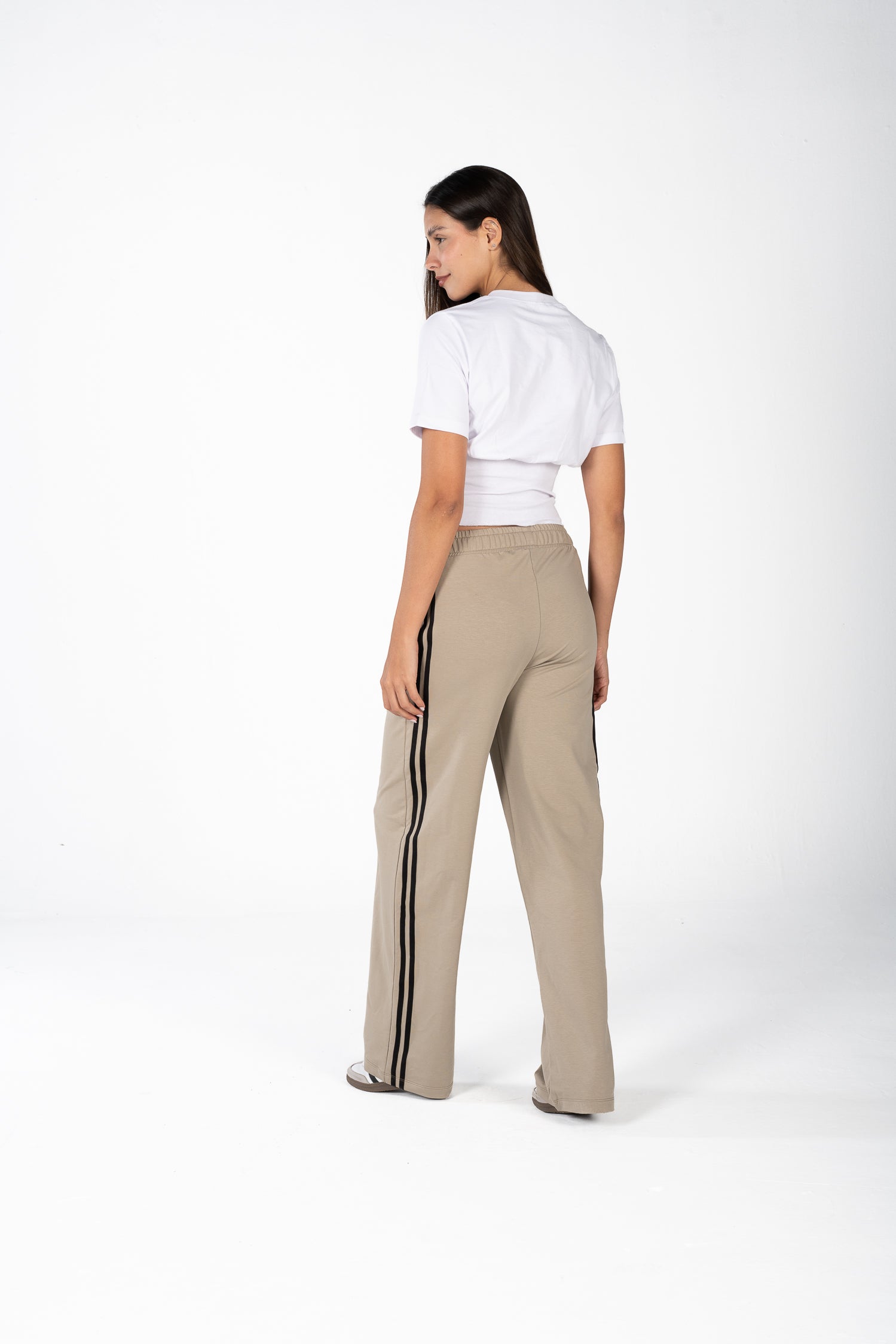 Beige Track Pants