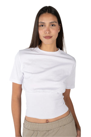 White Corset Tee