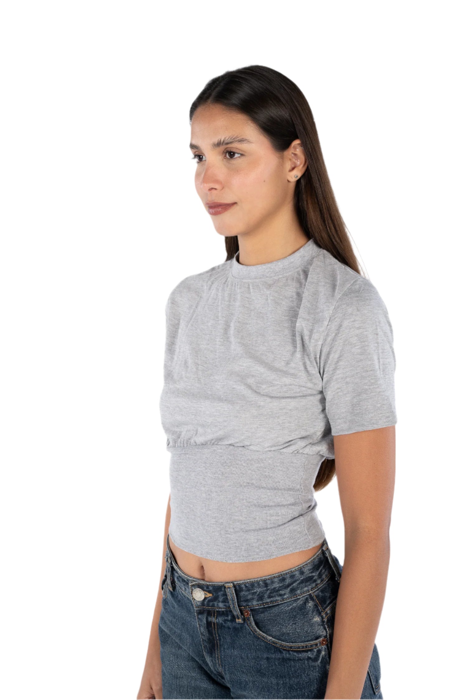 Grey Corset Tee