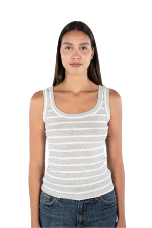 Striped Grey Tank Top