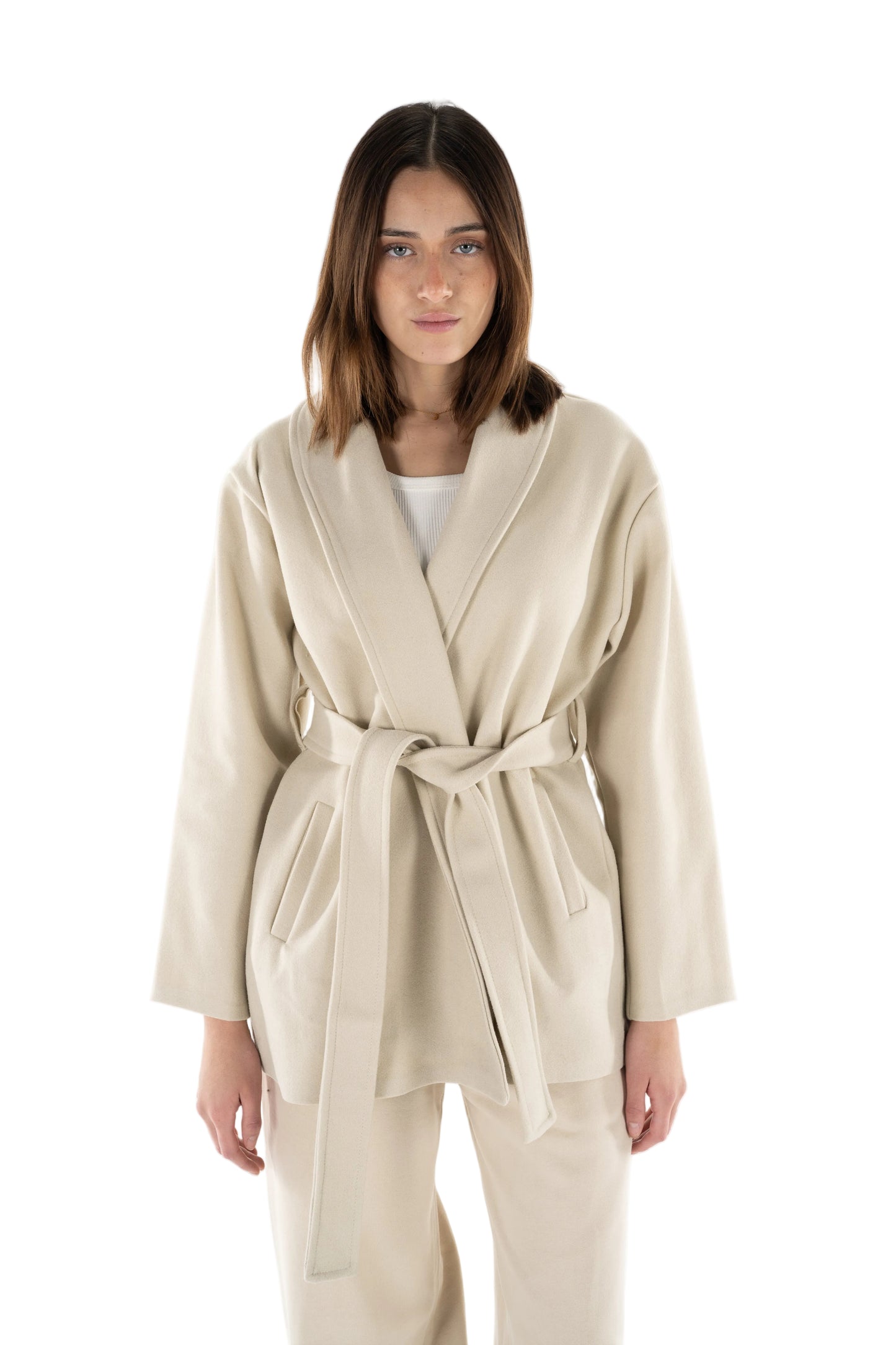 Beige Wool Cardigan