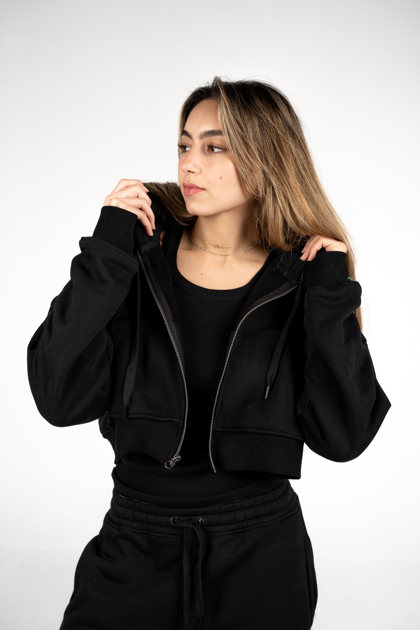 Black cropped jacket