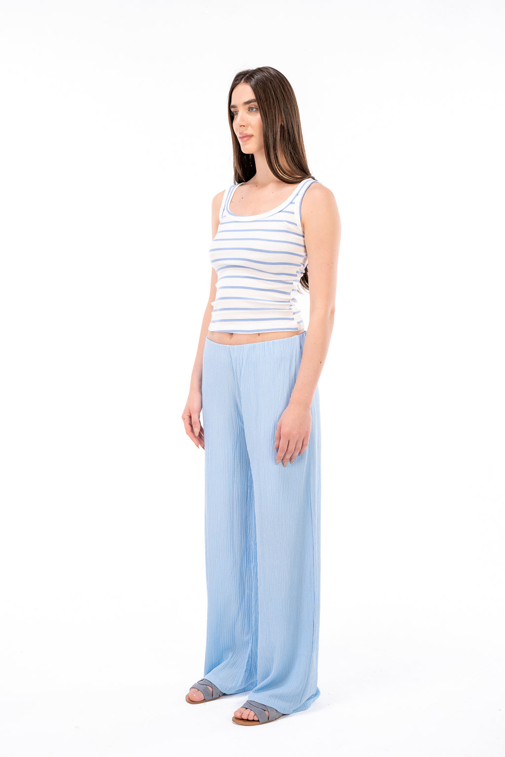 Striped Blue Tank Top