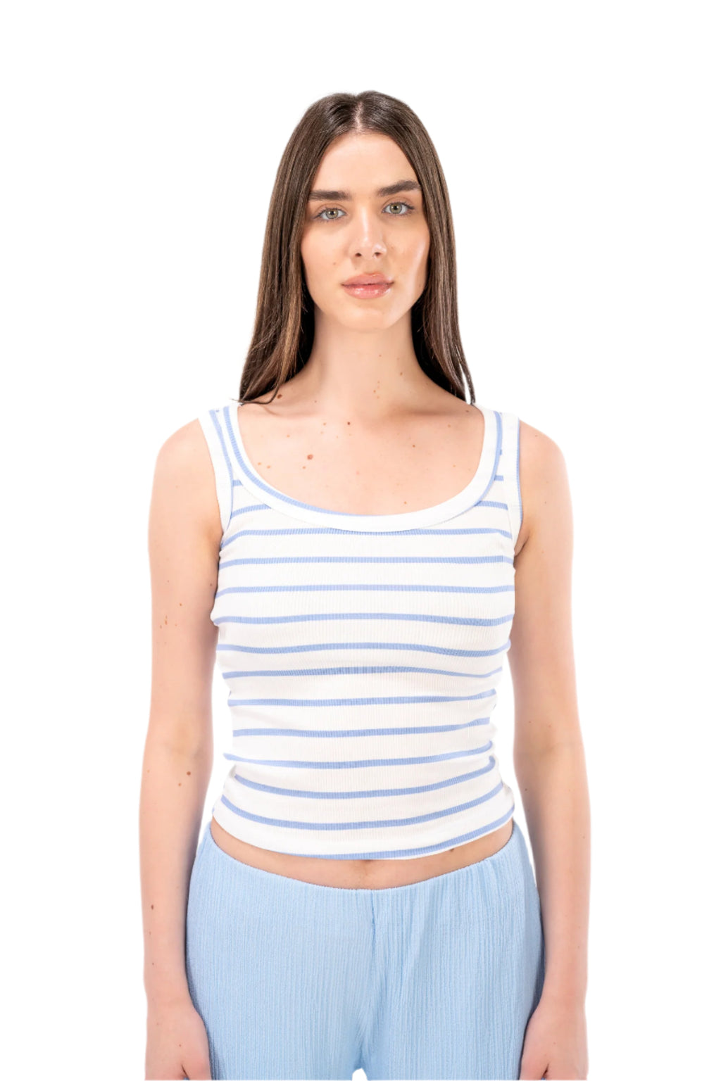 Striped Blue Tank Top