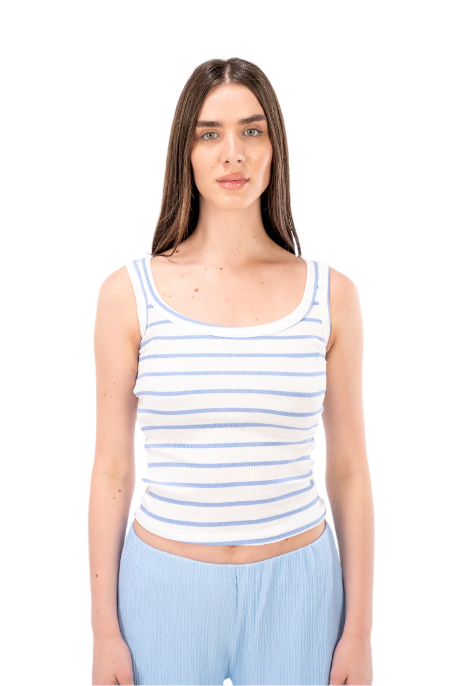 Striped Blue Tank Top
