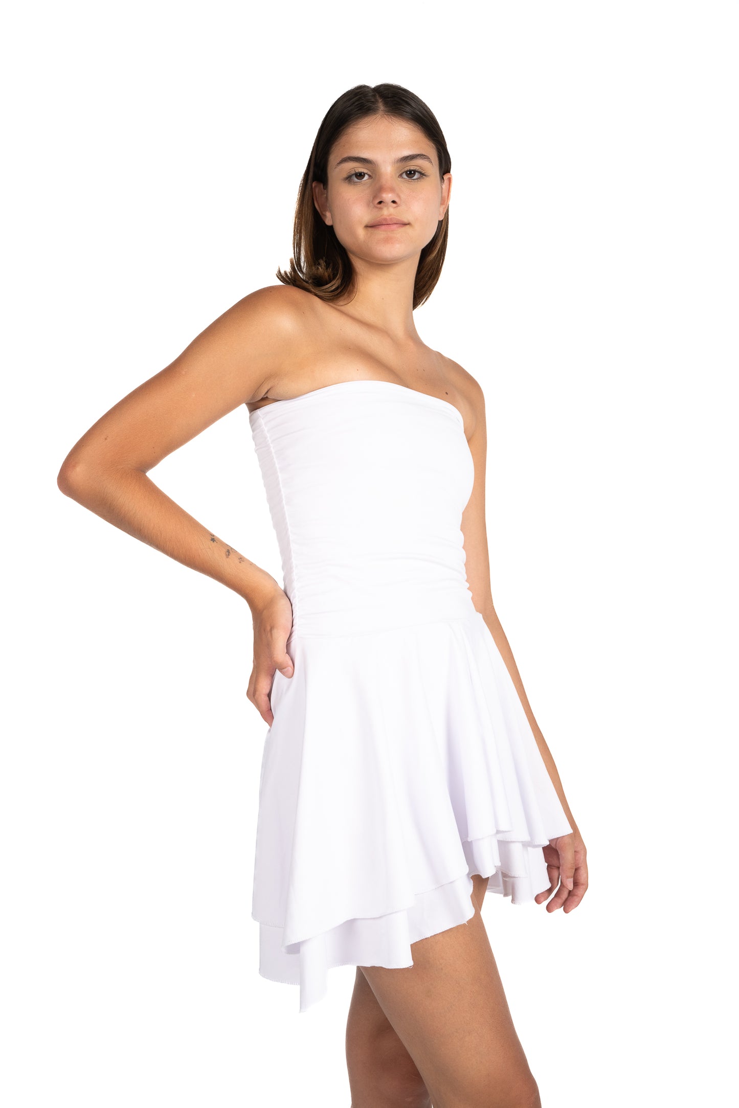 White flowy dress