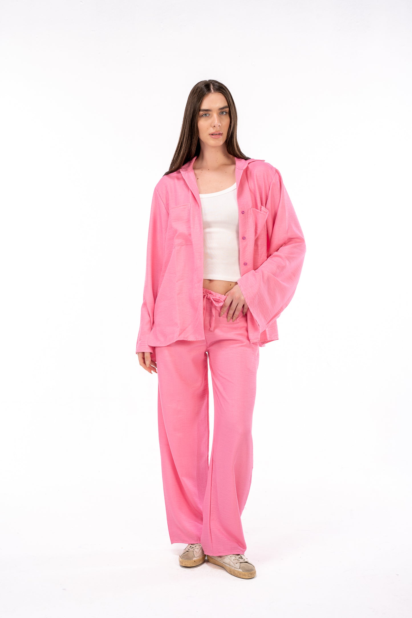 Hot Pink Linen Pants