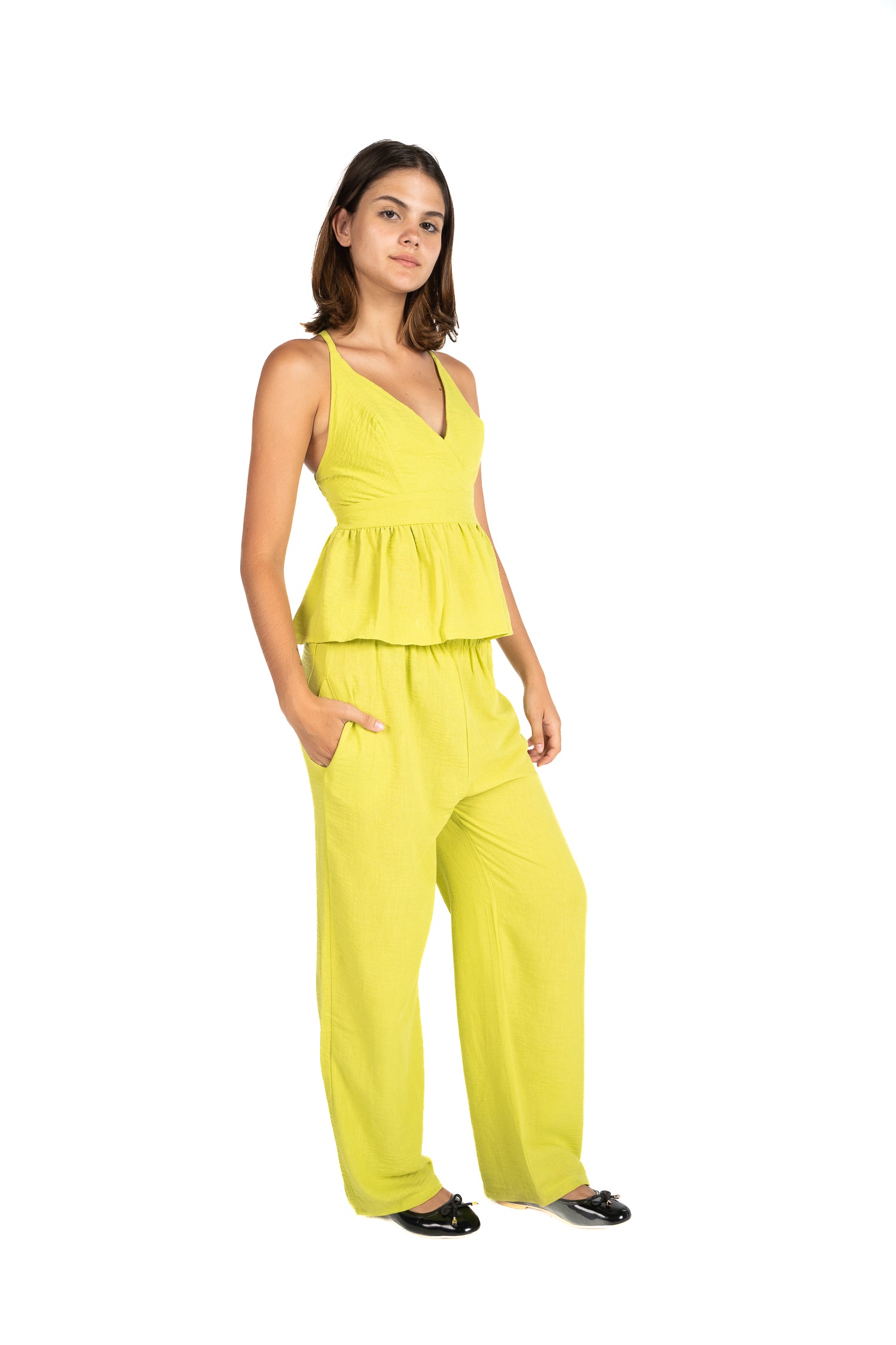 Chartreuse dreamy linen set