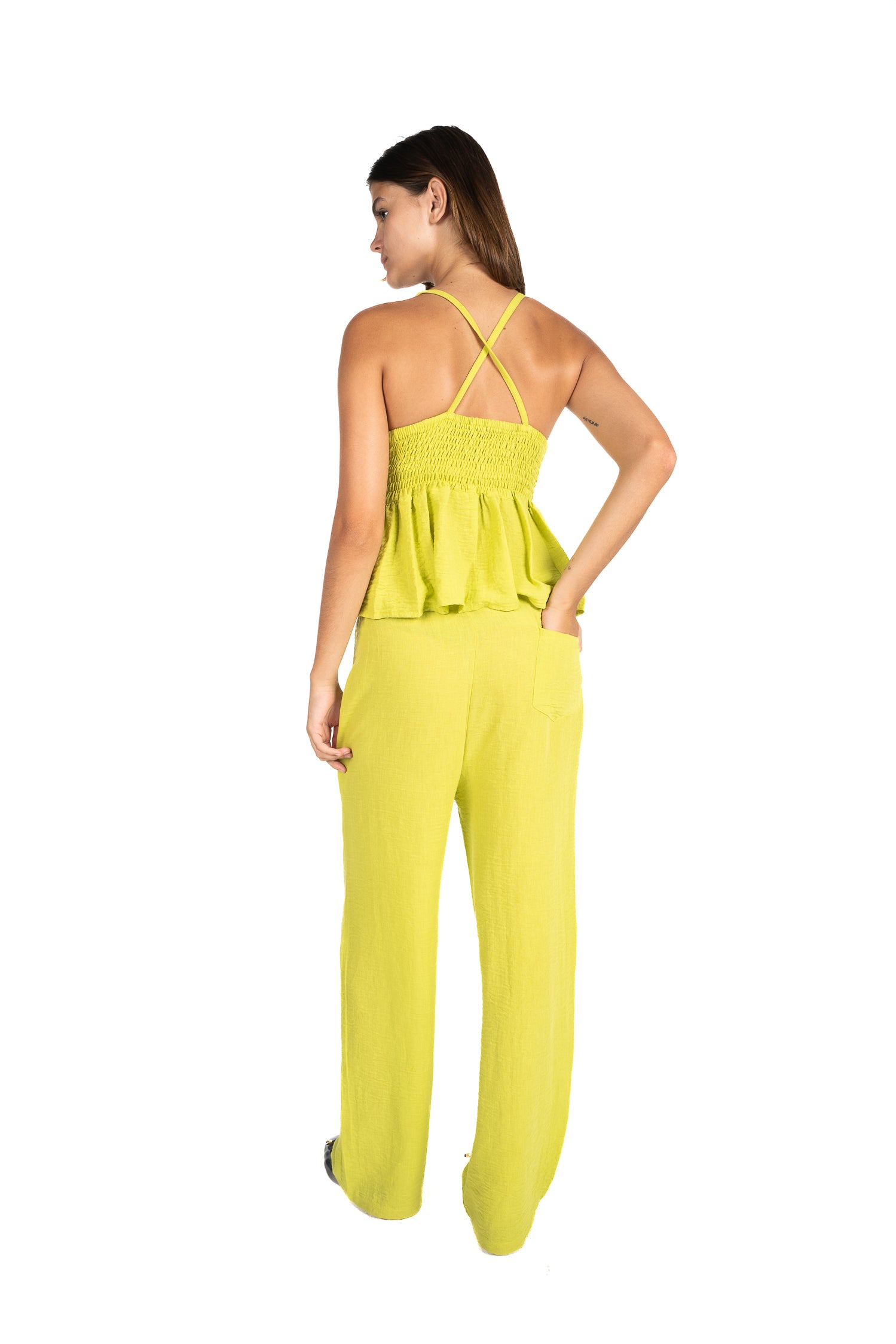 Chartreuse dreamy linen set