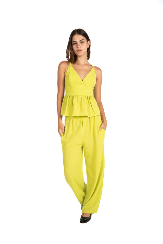 Chartreuse dreamy linen set