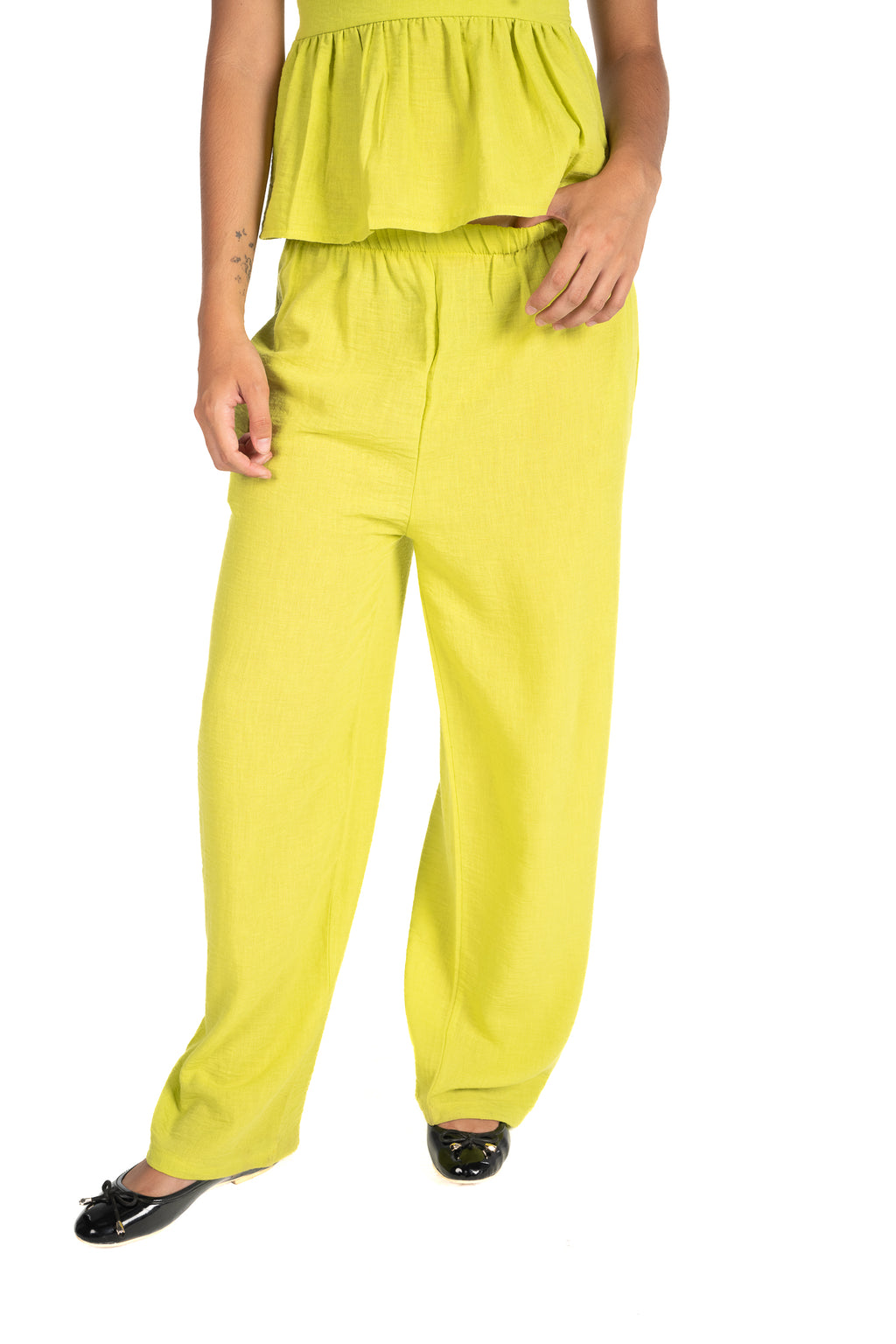 Chartreuse dreamy linen set