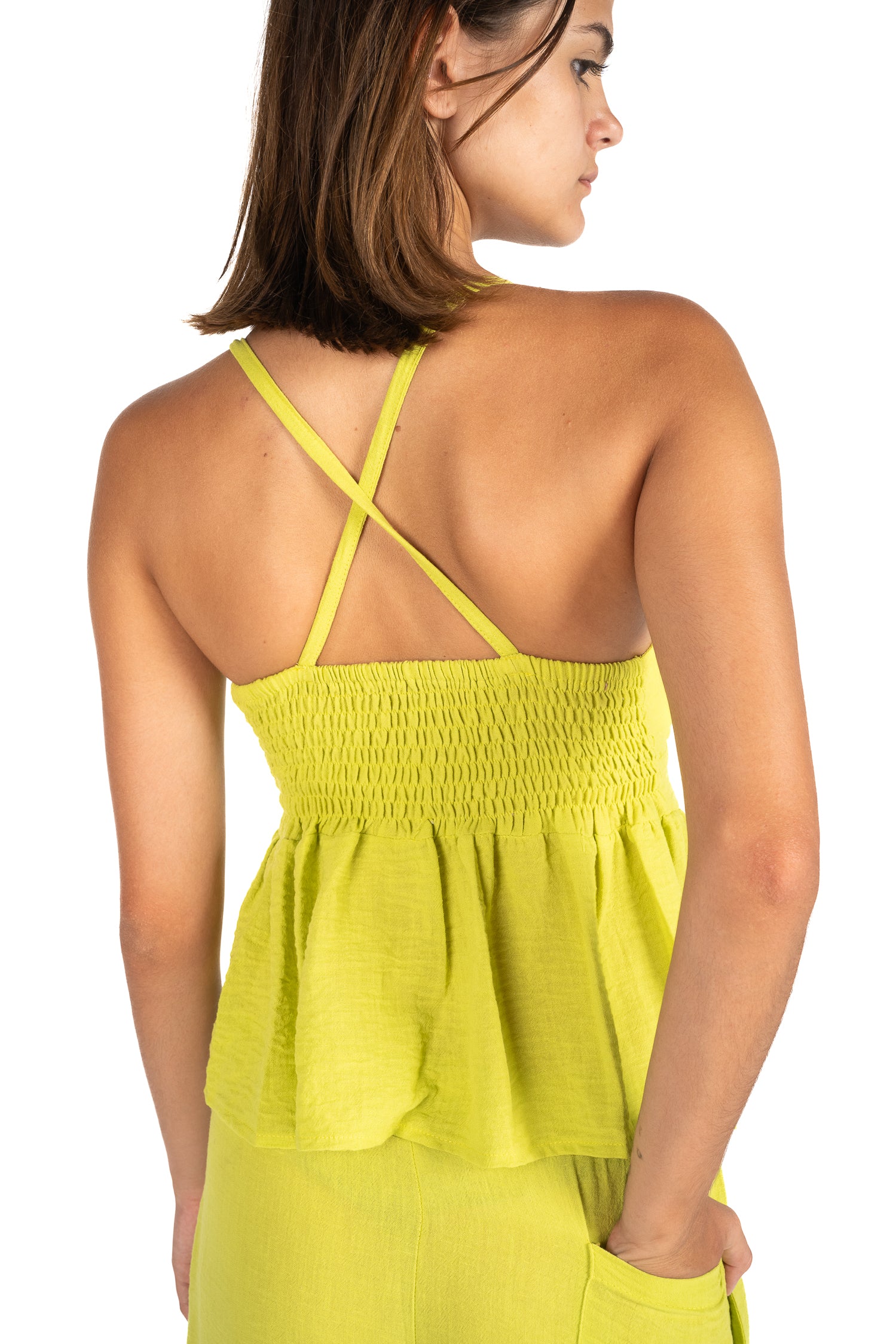 Chartreuse dreamy linen set