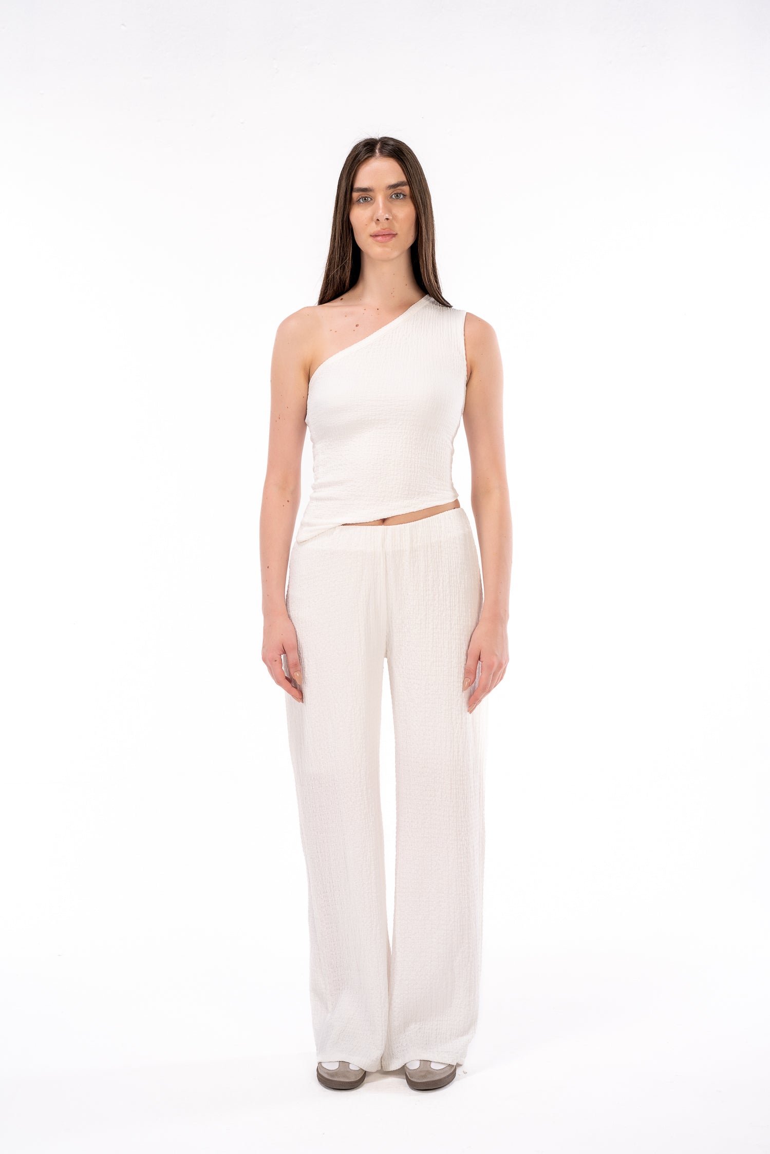 Scrunchy White Pants