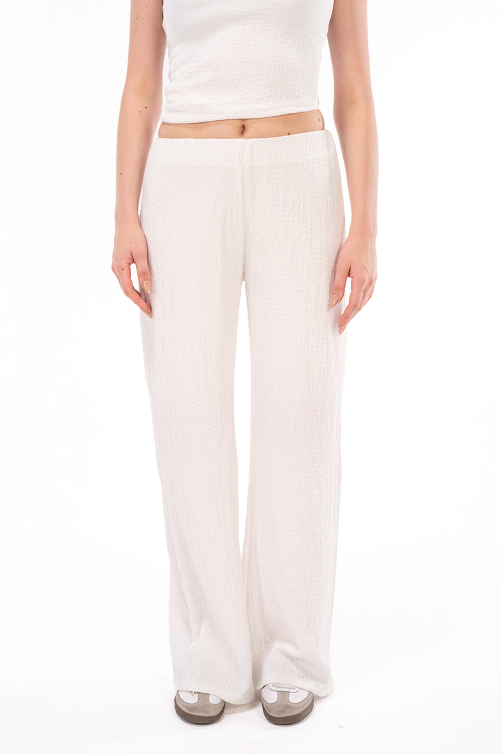Scrunchy White Pants