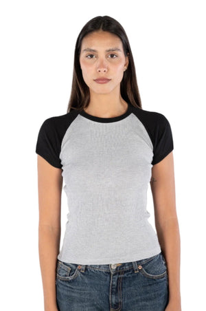 Black x Grey Baseball Tee