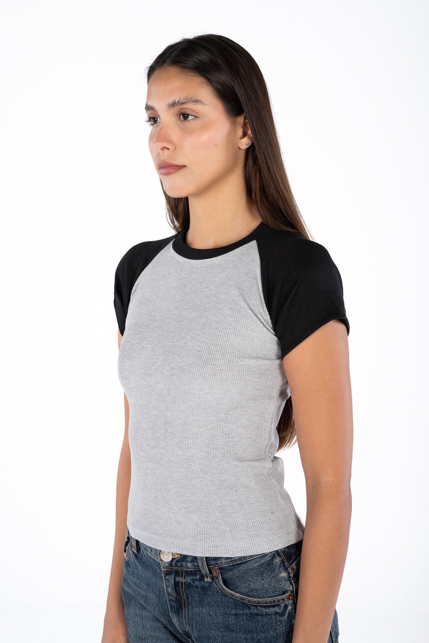 Black x Grey Baseball Tee