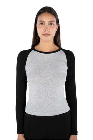 Black x Grey Baseball Long Sleeve