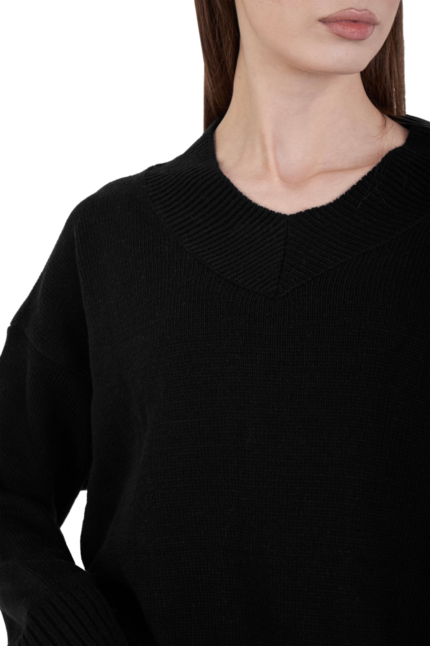 Black knit sweater