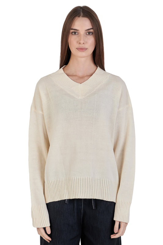 Off-white knit sweater