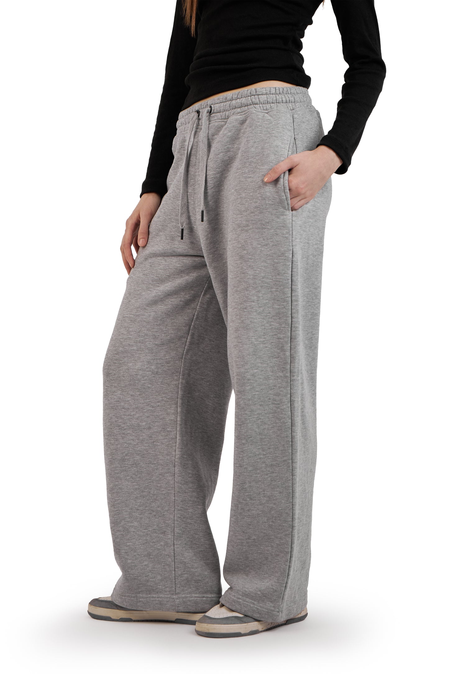 Grey wide leg jogger