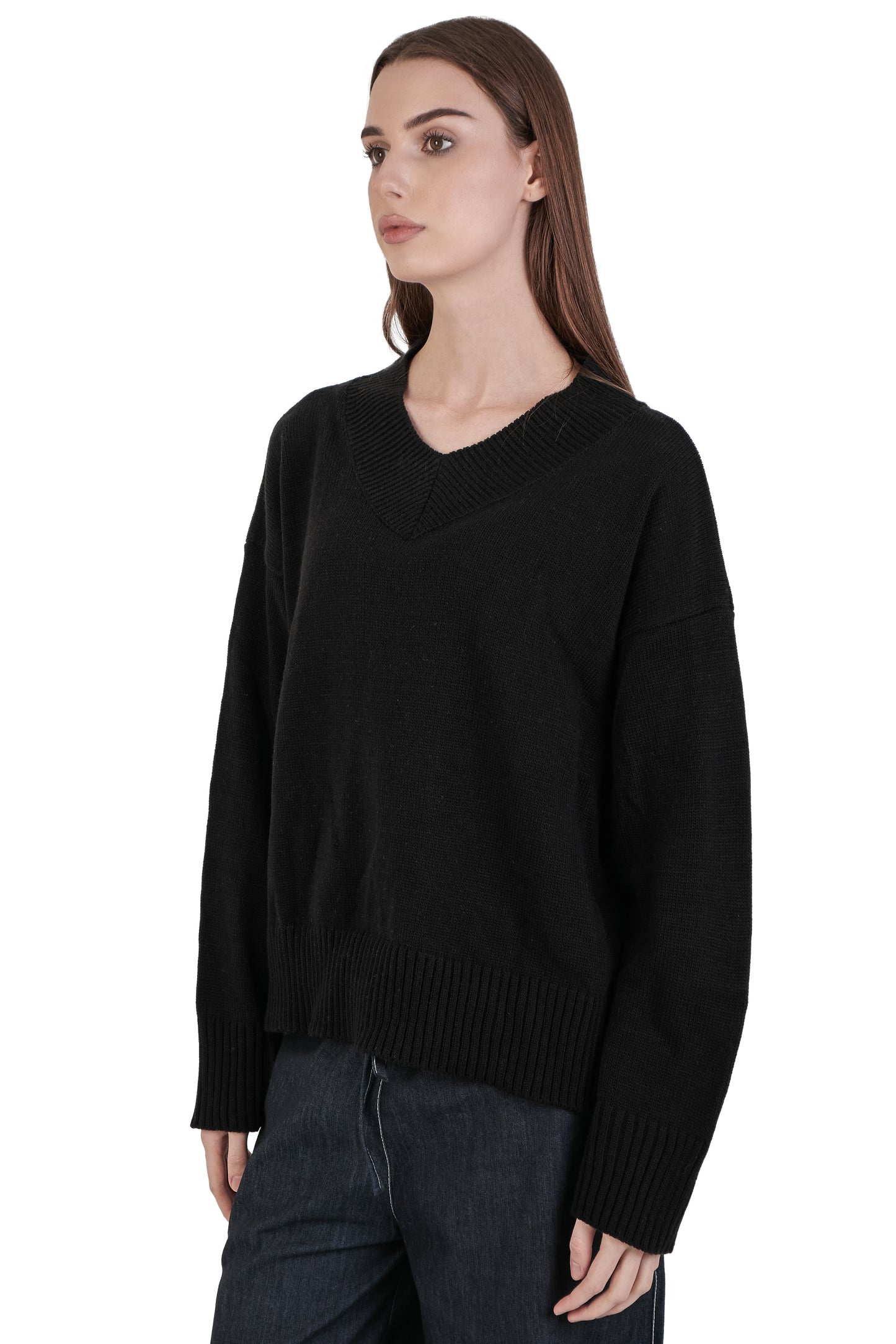 Black knit sweater