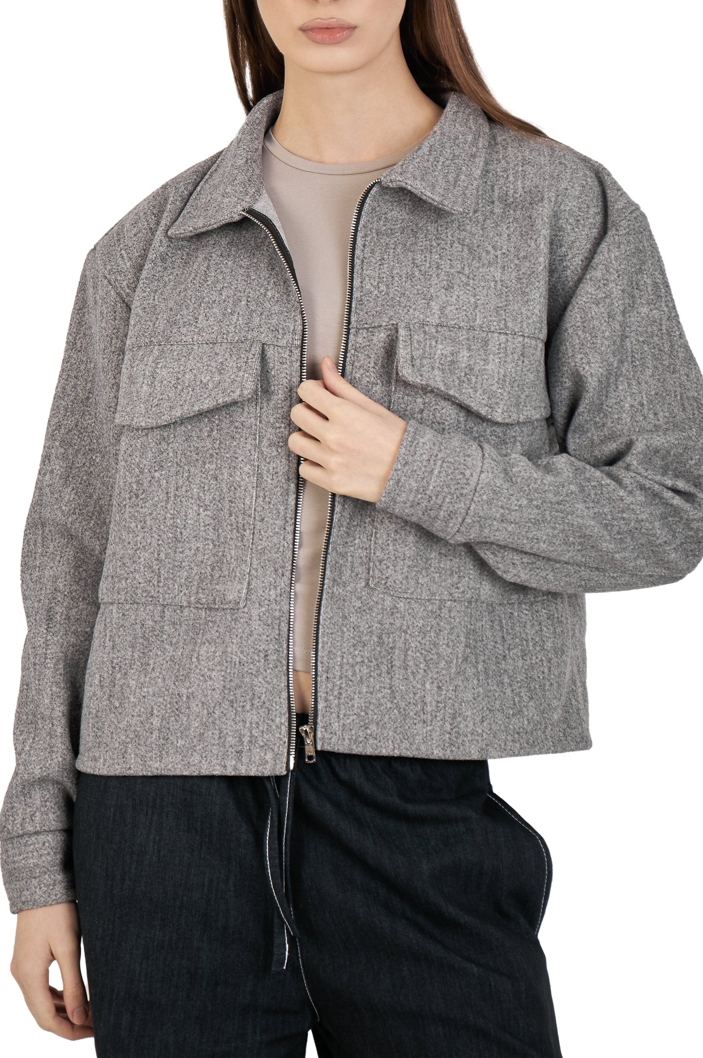 Grey Zip-Up jacket