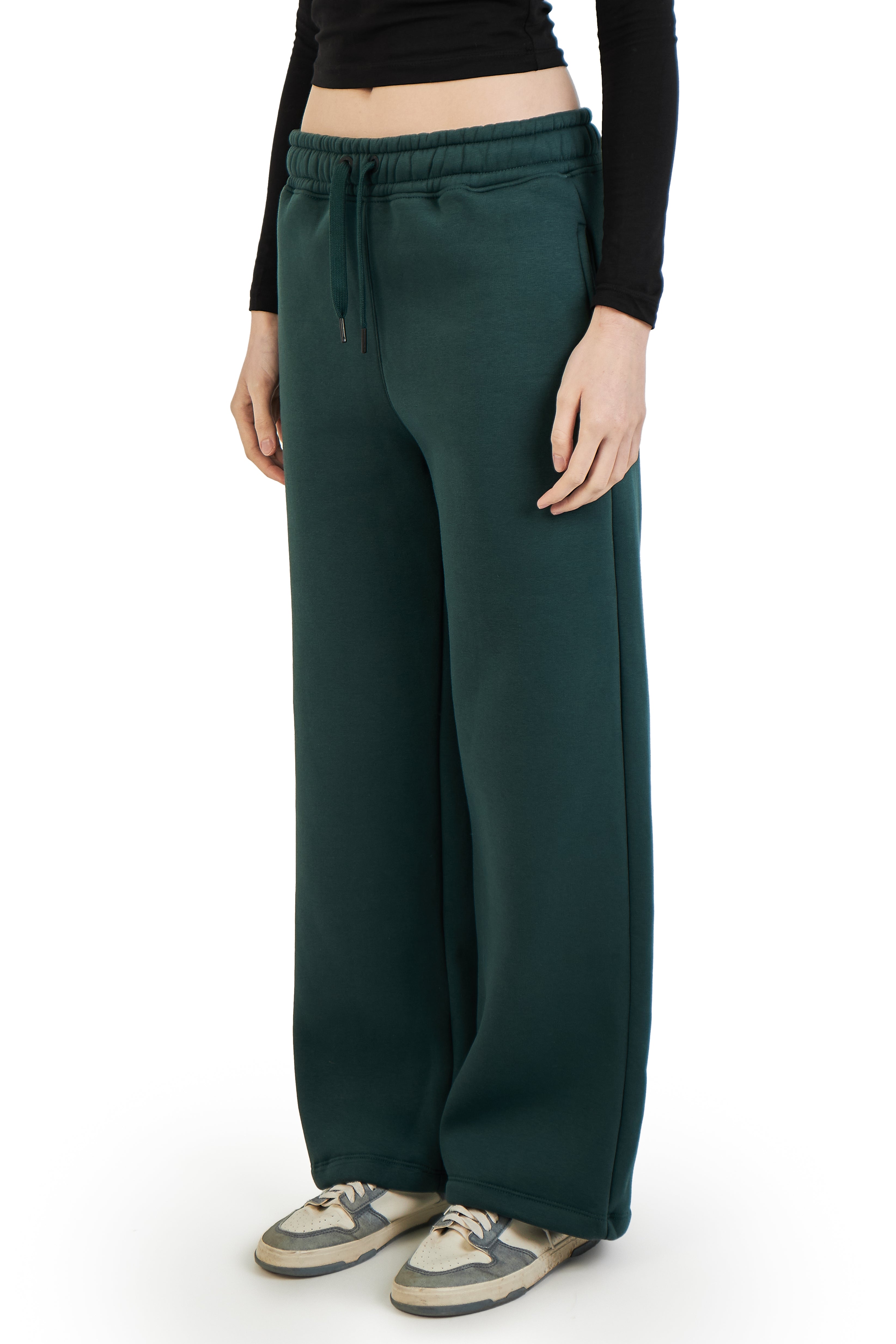 Green Wide Leg Joggers