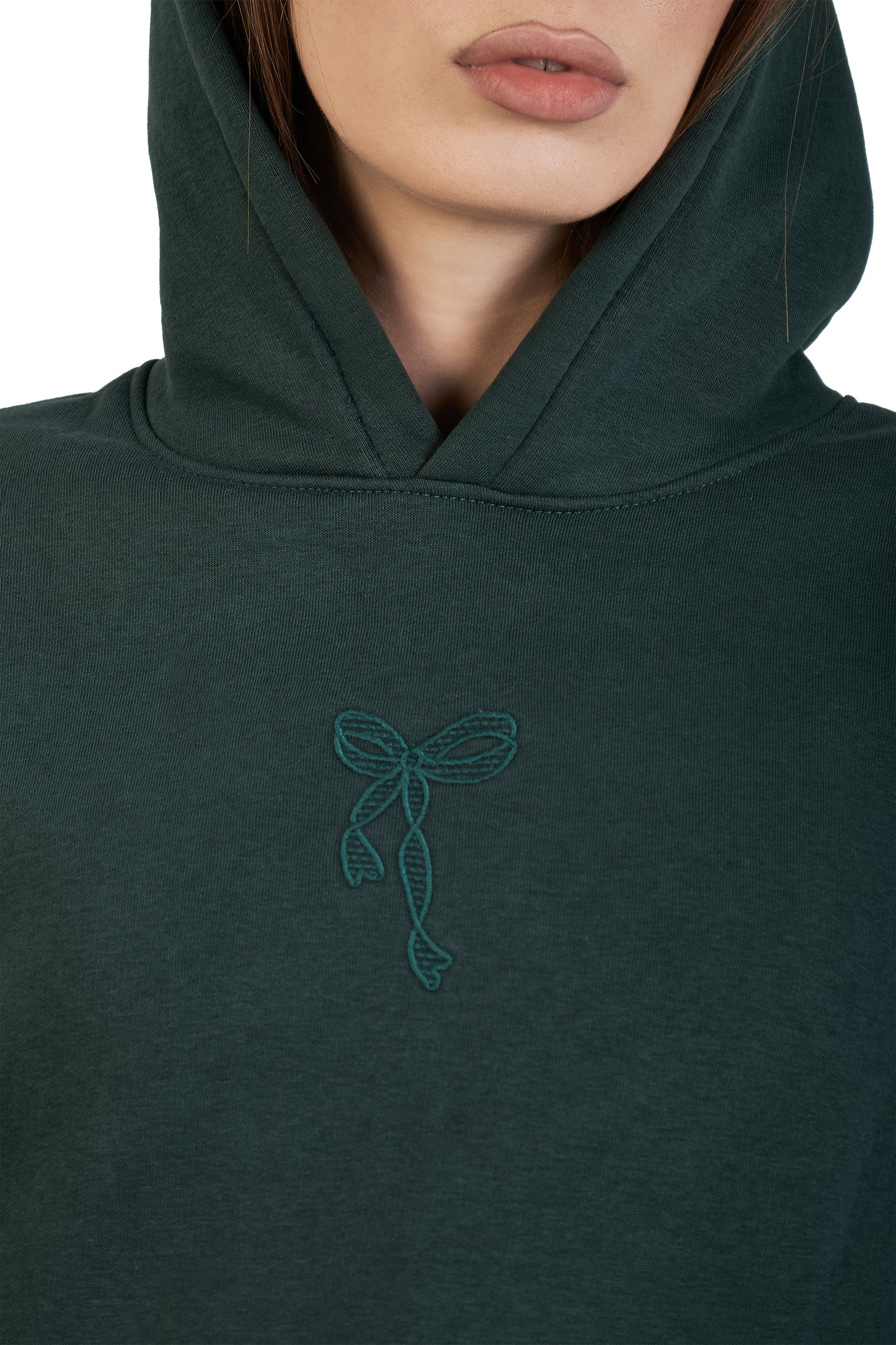 Green bow hoodie