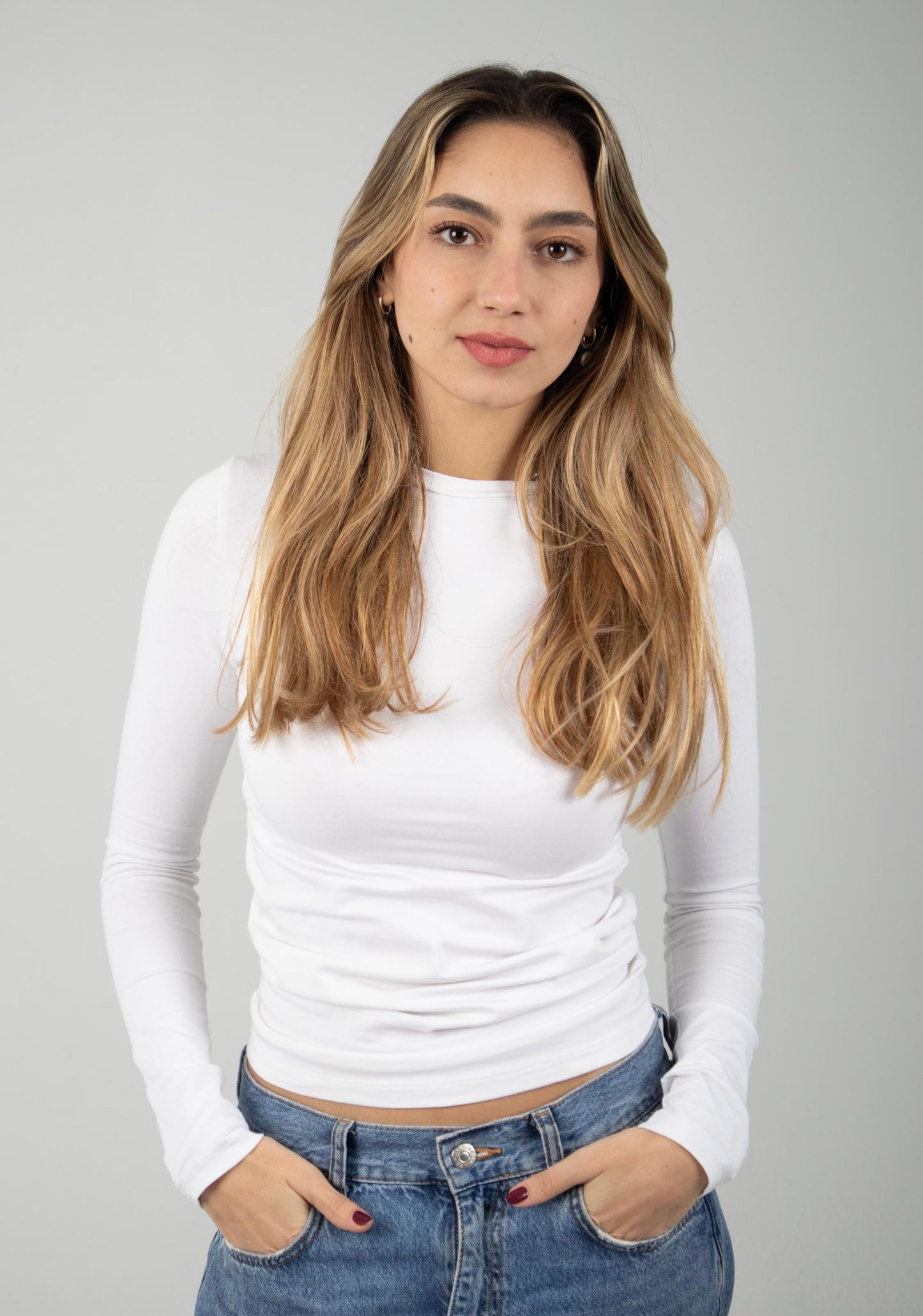 White Basic long sleeve