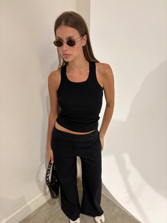 Black Breezy linen pants