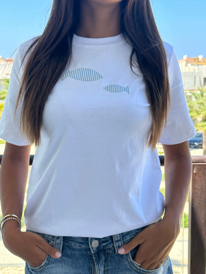Striped fish T shirt
