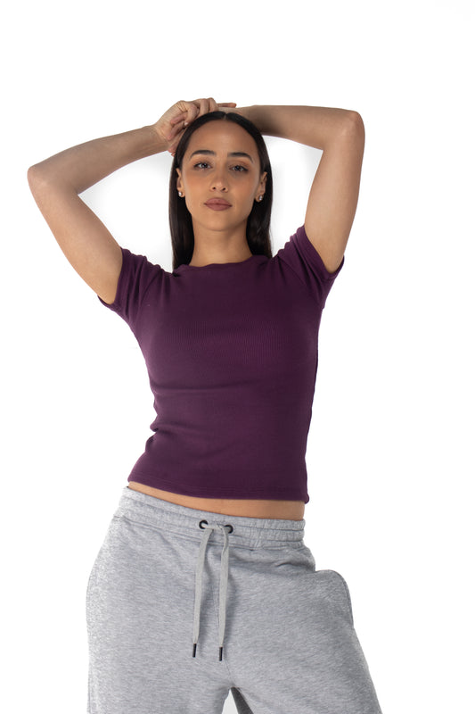 Purple basic top