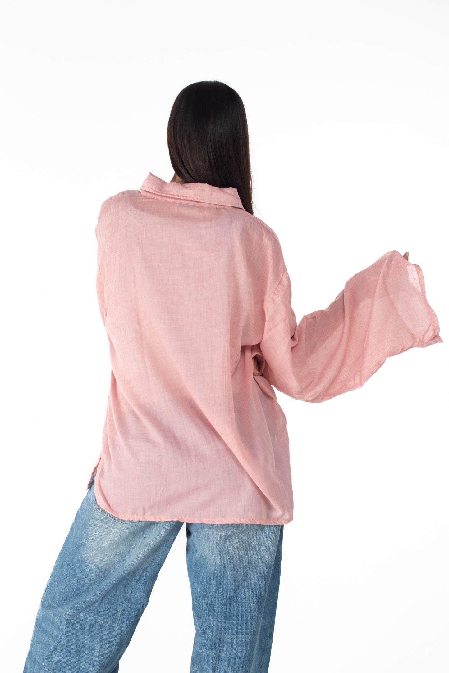 Pink loose shirt